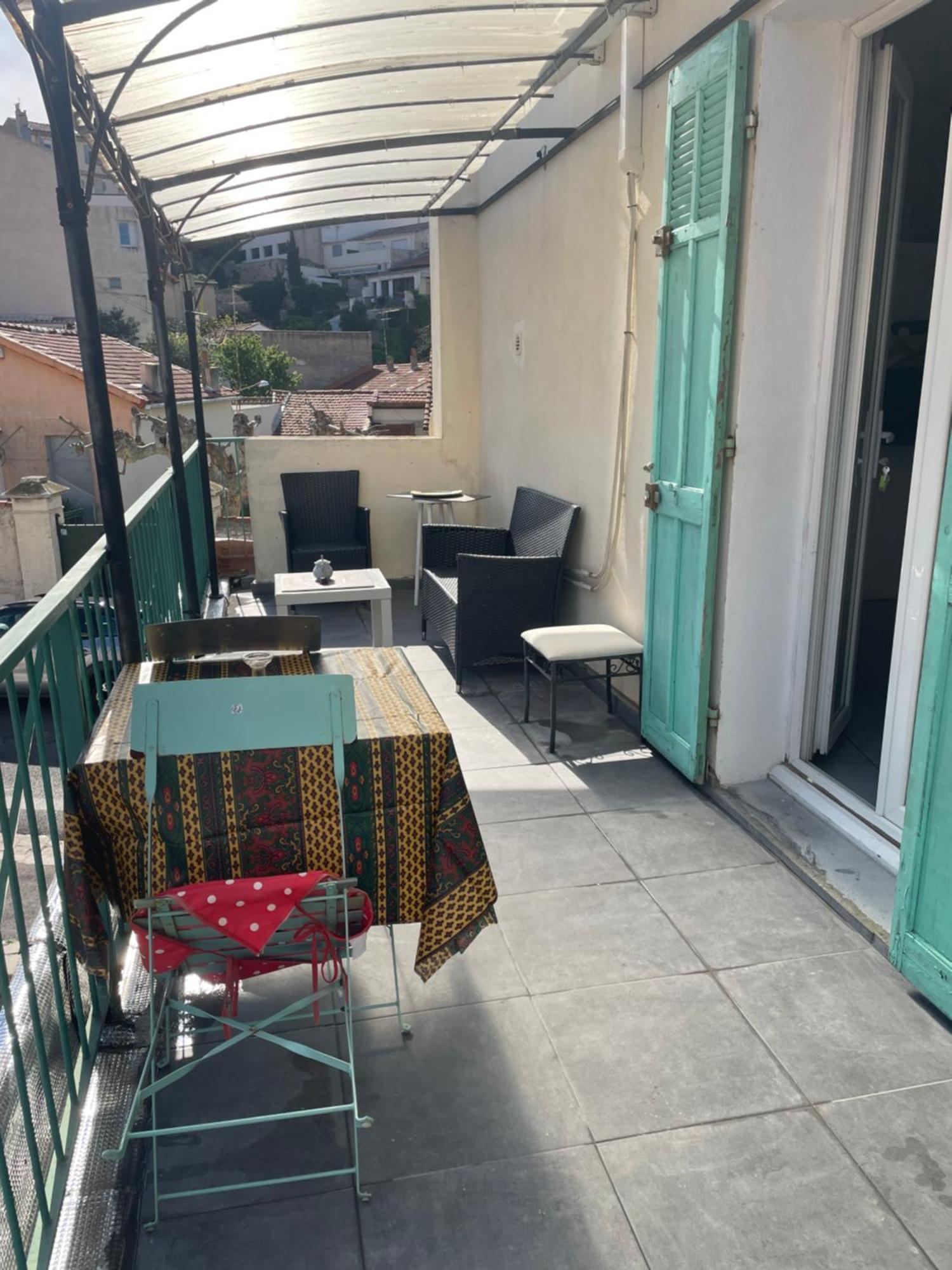 Stud Terras Ville Corniche 2 Pers Stat Gratuit Rue Modif Suivt Possib Et Accord Exclusif Marseilles Buitenkant foto