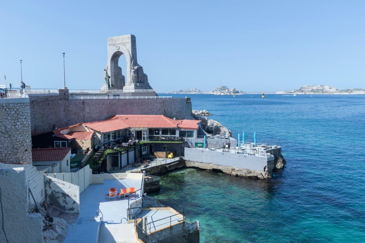Stud Terras Ville Corniche 2 Pers Stat Gratuit Rue Modif Suivt Possib Et Accord Exclusif Marseilles Buitenkant foto